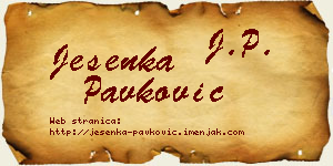 Jesenka Pavković vizit kartica